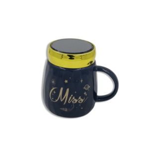 Miss Navy Blue Mug With Mirror Lid