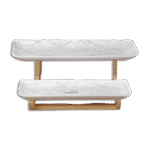 Momaz Double Layer Serving Plate with Wooden Stand
