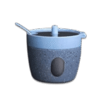 Momaz Granite Grey Sugar Bowl with Lid and Spoon