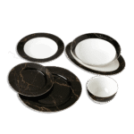 Momaz Marble 26 Pcs Black Serving Set