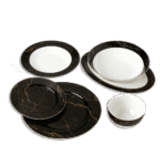 Momaz Marble 26 Pcs Black Serving Set