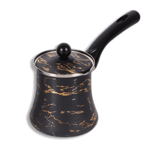 Momaz Stainless Marble Black & Gold Coffee Pot