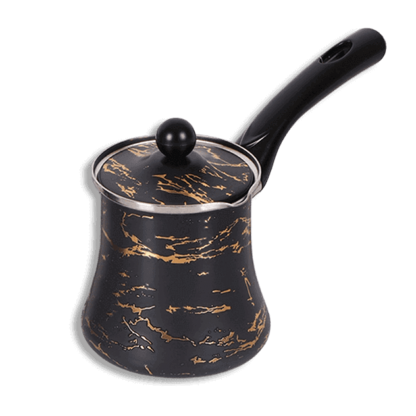 Momaz stainless marble black & gold coffee pot