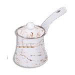 Momaz Stainless Marble White & Gold Coffee Pot