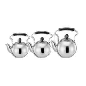 Momaz Stainless Steel Tea Pot Set with Black Granite Handle