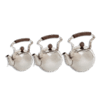 Momaz Stainless Steel Tea Pot Set with Brown Granite Handle