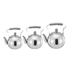 Momaz Stainless Steel Tea Pot Set with Grey Granite Handle