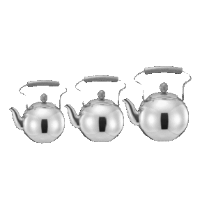 Momaz Stainless Steel Tea Pot Set with Grey Granite Handle