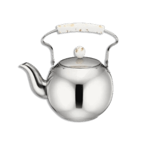 Momaz Stainless Steel Tea Pot White Marble Handle