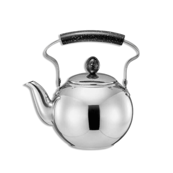 Momaz Stainless Steel Tea Pot With Black Granite Handle