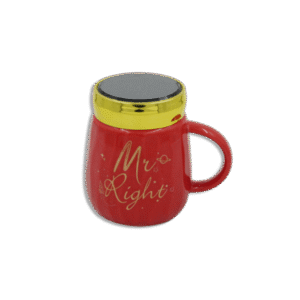 Mr. Right Red Mug with Mirror Lid