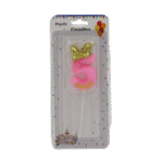 Pink Designed Number Five Candle