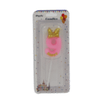 Pink Designed Number Nine Candle
