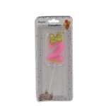 Pink Designed Number Two Candle
