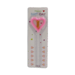 Pink Heart Design Number 1 Candle
