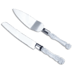 Plexi with Stainless Steel Cake Server & Knife