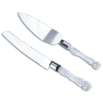 Plexi with Stainless Steel Cake Server & Knife