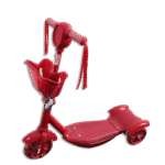 Red Scooter with Basket