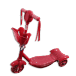 Red Scooter with Basket