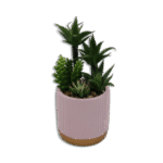 Rose Vase with Palm Trees and Plants