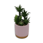 Rose Vase with Palm Trees and Plants