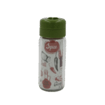 Transparent Salt Shaker with Green Lid