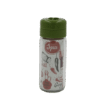 Transparent Salt Shaker with Green Lid