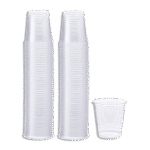 Set of 100pcs Transparent Plastic Cups