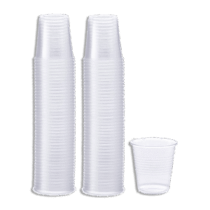 Set of 100pcs Transparent Plastic Cups