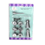 Set of 12 Stainless Steel Nozzle with Brush