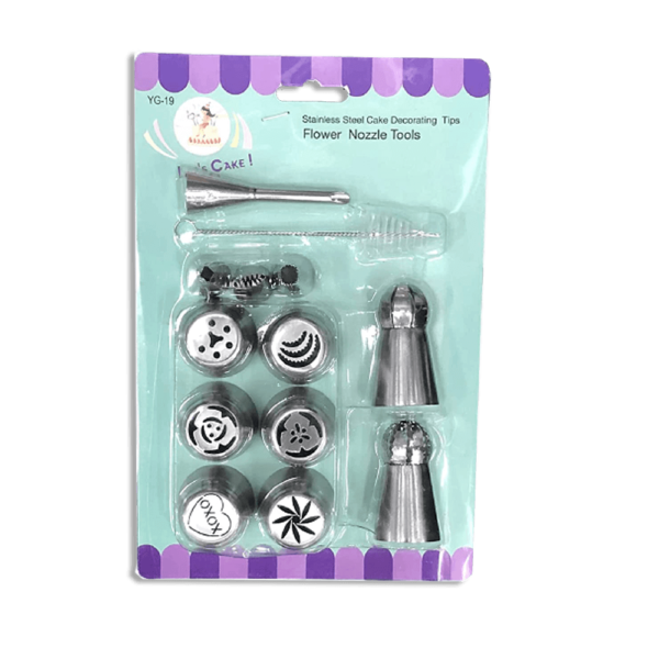 Set Of 12 Stainless Steel Nozzle With Brush