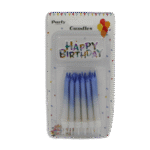 Set of 12pcs Blue Candles