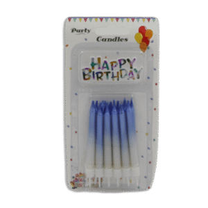 Set of 12pcs Blue Candles