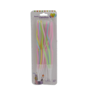 Set of 12pcs Colored Curved Candles