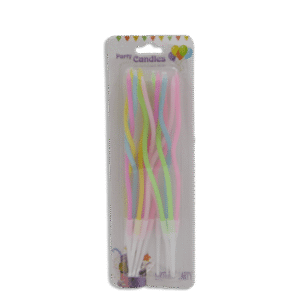 Set of 12pcs Colored Curved Candles