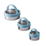 Set of 3pcs Round Cookie Cutters With Handle