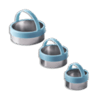 Set of 3pcs Round Cookie Cutters With Handle