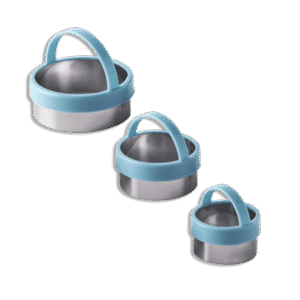 Set of 3pcs Round Cookie Cutters With Handle