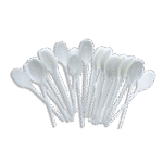 Set of 50pcs White Plastic Spoons