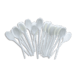 Set of 50pcs White Plastic Spoons