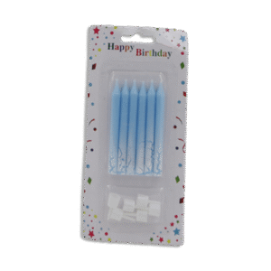 Set of 6pcs Blue Candles