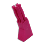 Set of 6pcs Dark Pink Knives with Plastic Base
