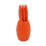 Set of 6pcs Orange Knives with Round Plastic Base