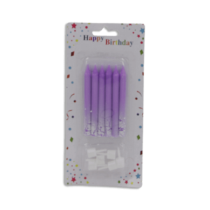 Set Of 6pcs Purple Candles