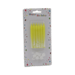 Set of 6pcs Yellow Candles
