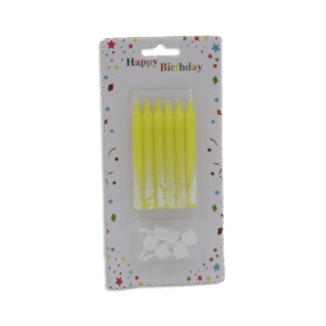 Set of 6pcs Yellow Candles