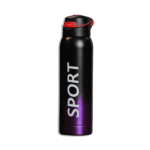 Sport Black & Purple 500ml Vacuum Flask with Straw