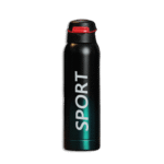 Sport Black & Turqouise 500ml Vacuum Flask with Straw