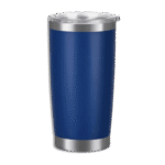 Stainless 500ml Blue Mug with Transparent Lid
