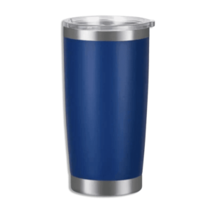 Stainless 500ml Blue Mug With Transparent Lid